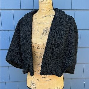 Vintage Black Textured Cape